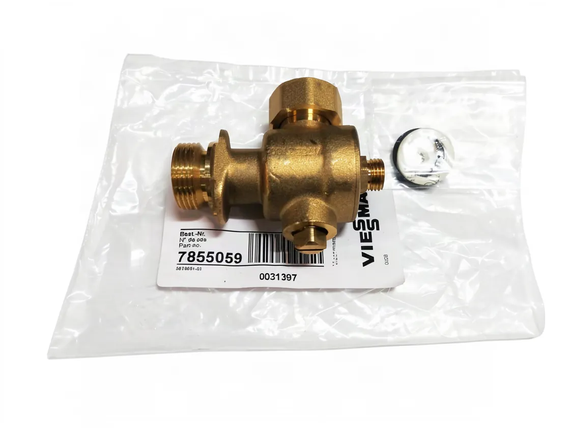 Mounting template valve Viessmann Vitodens 050 W water inlet, part number 7855059