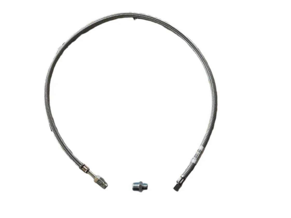 Tubo flexível gasóleo 1/4H reto - 1/4M reto x 0900mm Ferroli + niple 1m, referência Q39826350-C