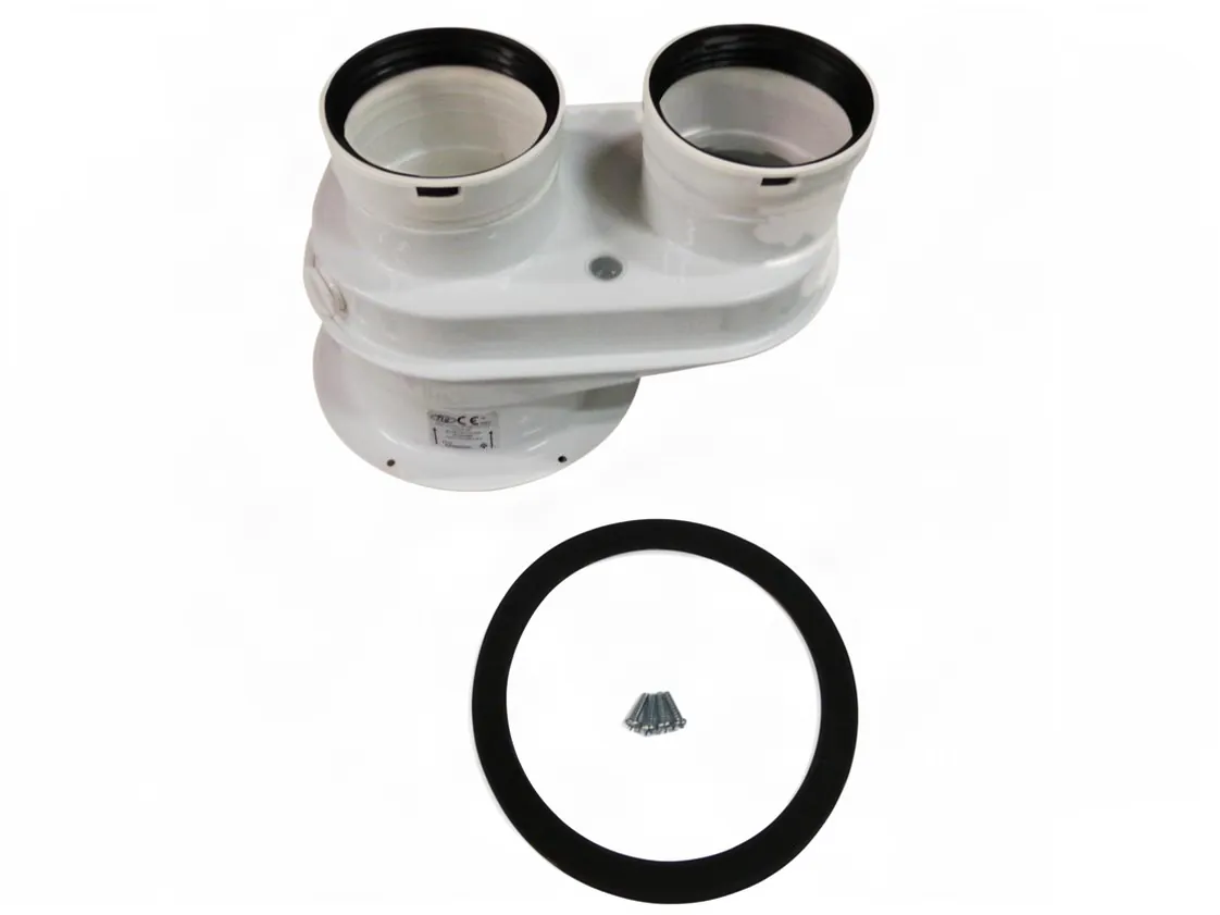 Herman Twin-pipe splitter Biflujo kit 80-80 60/100 Polypropylene, part number 8ADBSDVAP15