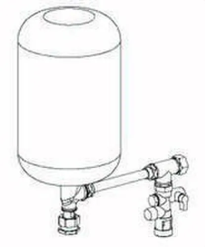 Domusa BT DUO S200 hydraulic kit (8 l expansion vessel - electric hose - safety valve), part number TKITACU000
