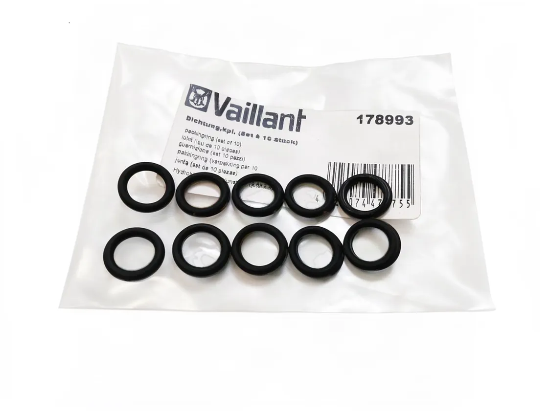 O-Ring 09.19x02.62mm. Vaillant (Set 10uds) für Wasser-Messumformer, Teilenummer 178993