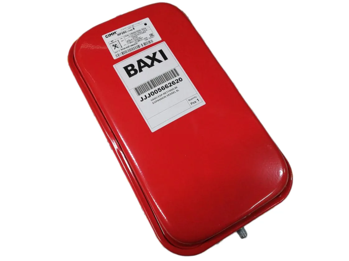 Vaso expansión Baxi-Roca Novanox Platinum 24 AF - Novadens 240/28 - Neodens 24/24F -Prime HT 240 (8L-M14x1-430x250x90mm), referencia 125566262