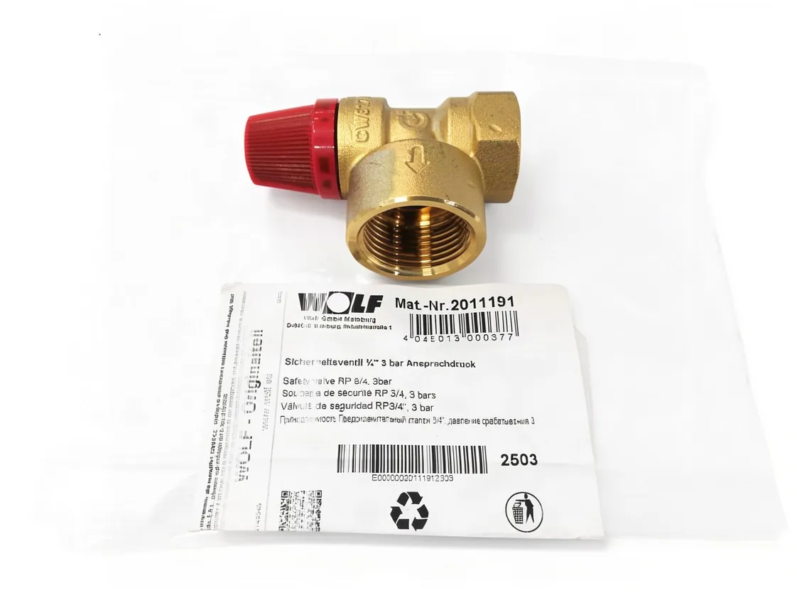 Válvula seguridad Wolf CGB 75, referencia 2011191