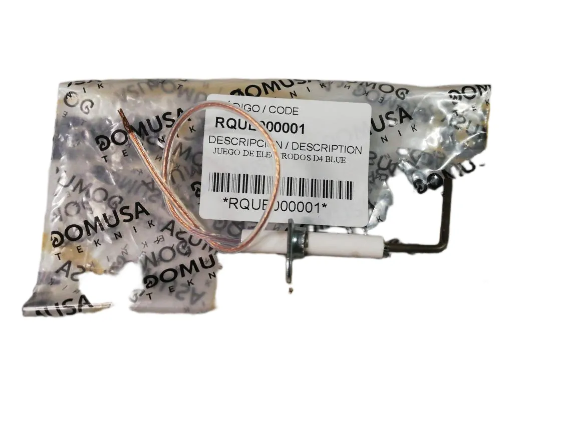 Électrode Domusa flamme bleue D4 brûleur fioul, référence RQUE000001