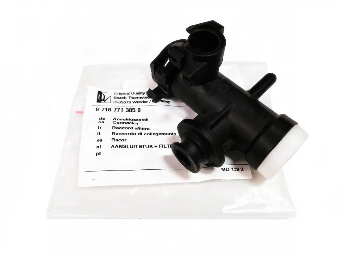 Collettore Junkers Euromaxx attacco flussostato, codice ricambio 87167713850