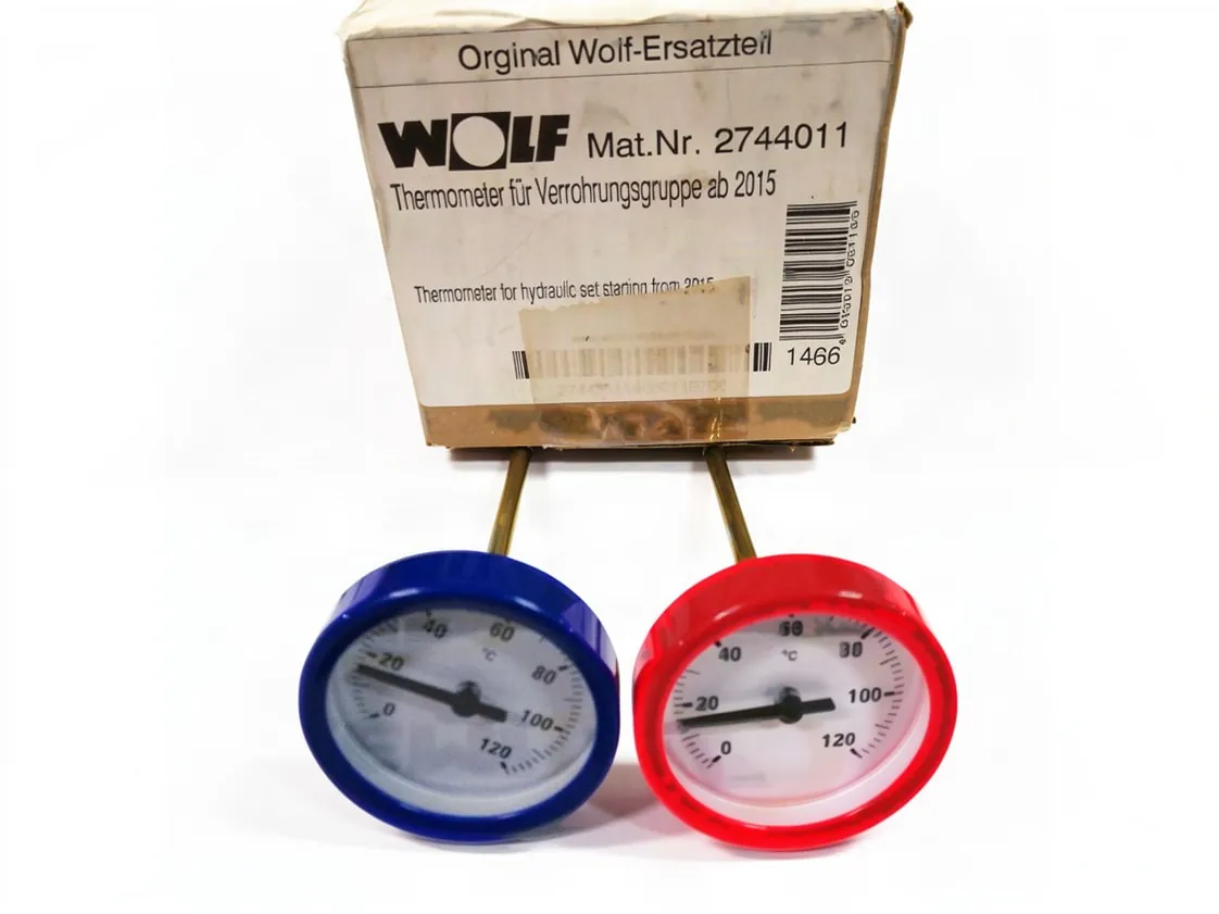 Termometro Wolf gruppo idraulico (kit 2 pz mandata e ritorno), codice ricambio 2744011