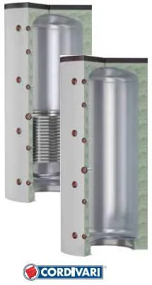 Depósito de inércia vertical 600L aço carbono 3Bar dimensões 650X750X1870, referência PF1060AC03RG