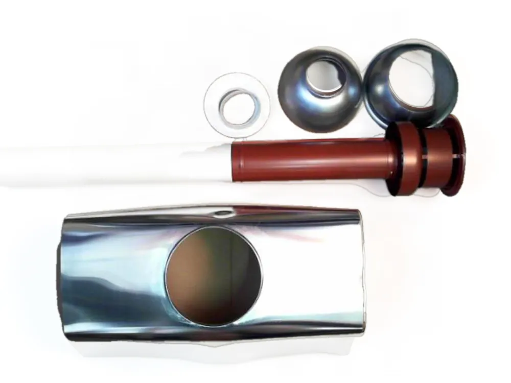 Kit SPC 60/100 Immergas vertical (adaptadores + tubos + deflector salida tejado rojo) condensacion, referencia 3.016833