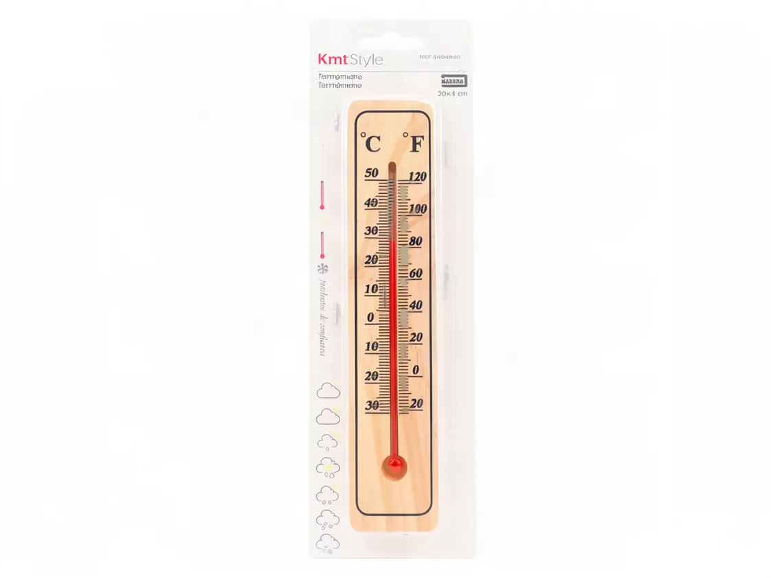 Room thermometer wood -20º to +50º Med.20x4cm, part number SF-034476