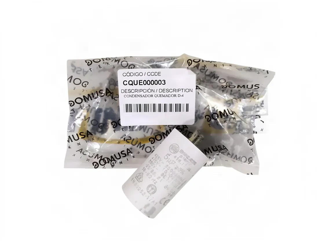 Condensador 005.0uF Domusa Domestic D3-D4, motor quemador, referencia CQUE000003