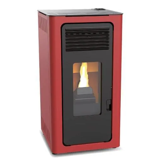 Lasian Audax 08kw Pellet Stove Burgundy Color, part number 2304-AU08R