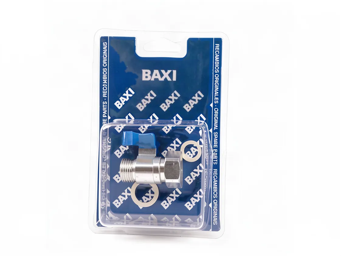 Llave corte Baxi ACS 3/4G x 1/2M recta. Mariposa, referencia 122130470