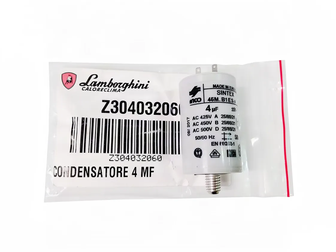 Capacitor 004.0uF Lamborghini ECO faston finos, part number 4032060