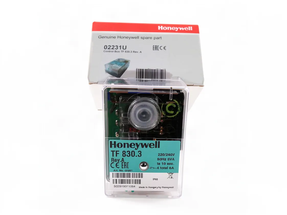Satronic TF830.3 stookolie brander regelautomaat (Antig.TF801 - 02231U) Compatibel met CQUE000090, onderdeelnummer SJ-021203