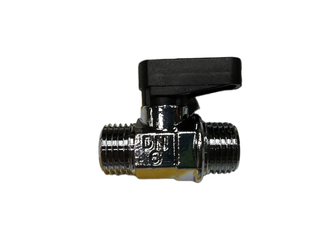Llave corte 1/4MM Mini Poliamida Pomo Rojo / Negro Ecoflam Ecoprimax CPR Llave de llenado Fagor MU1284700-C - Junkers 87167702470-C, referencia XX-031559