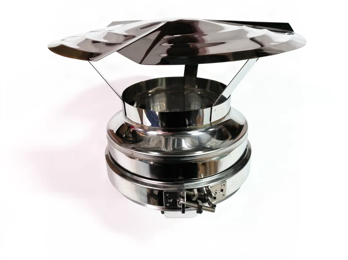Deflettore SPC 150 Verticale Inox316 Doppia parete. Uscita singola, codice ricambio 150DFVDP316