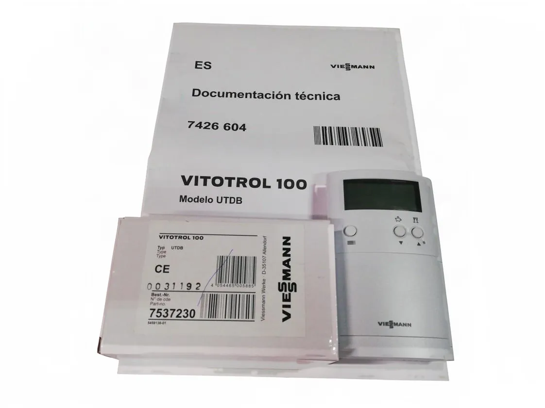 Termostato Viessmann Vitotrol 100 UTDB (Termostato 7537230 + Documentacion 7426604), referencia Z007691