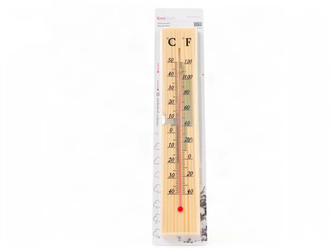 Room thermometer wood -40º to +50º Med.40x7cm, part number VK-034474