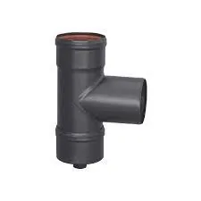 TE 080 x 90º MMH con tapa Vitrificado Negro (practic), referencia 096016