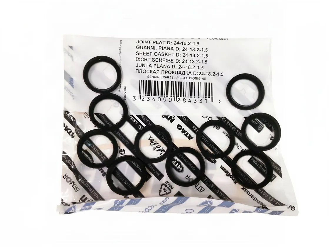 Flat gasket Ariston Med.24x18.2x1.5mm (kit 10 pcs), part number 60022835-01