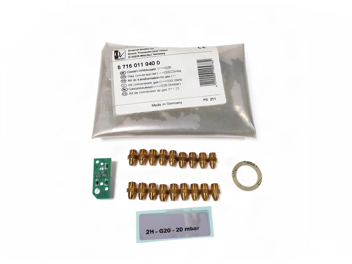 Kit transformación Junkers Ceraclass Excellence ZWC30-3MFA Gas Natural, referencia 87160119400