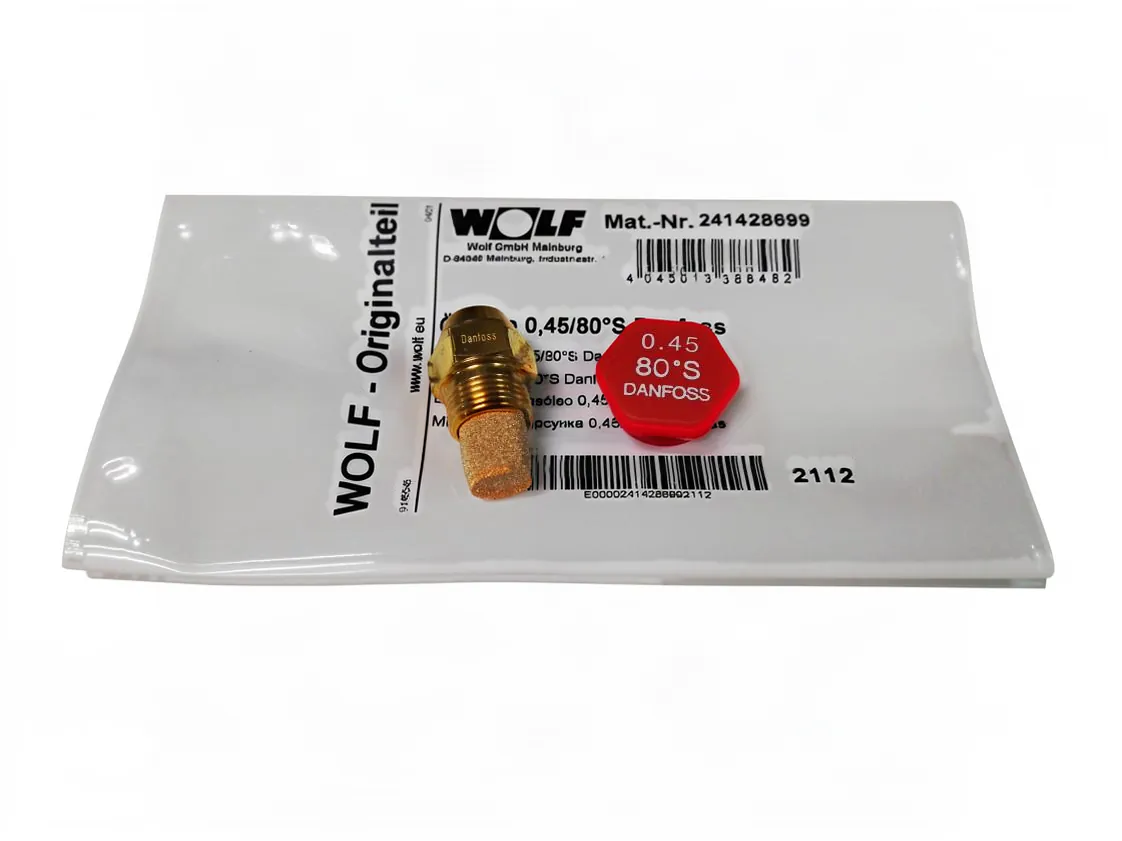 Heizöl-Düse 045 80ºS LE Wolf Cob 15-20-29-40, Teilenummer 241428699