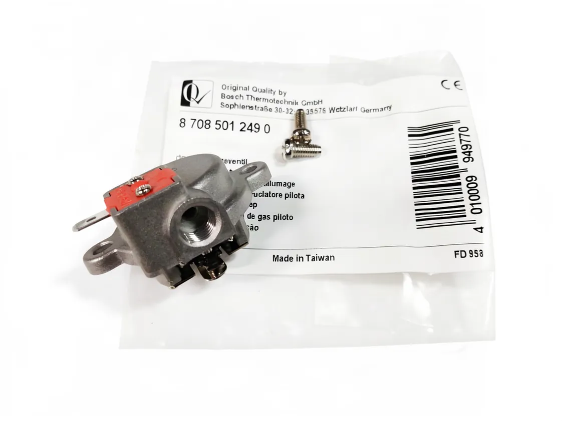 Elettrovalvola gas Junkers Rossa Scaldabagno a gas, codice ricambio 87085012490