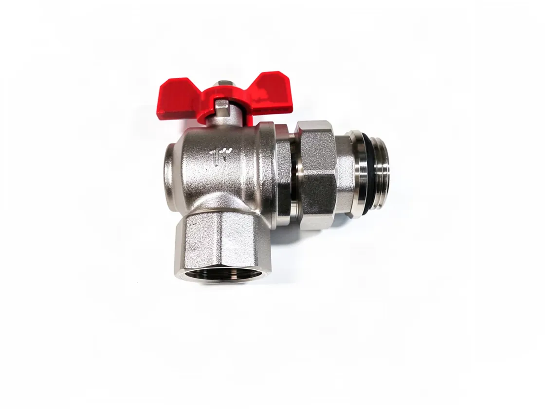 Eck-Absperrhahn 1H - 1M loser Verschluss zweiteilig rot, Teilenummer IZ-009894