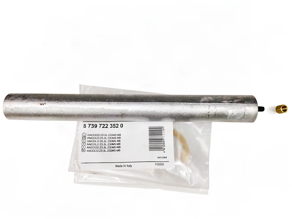 Ánodo magnesio M05-M08 Ø25x230mm Junkers ES050-75-100, referencia 87397223520