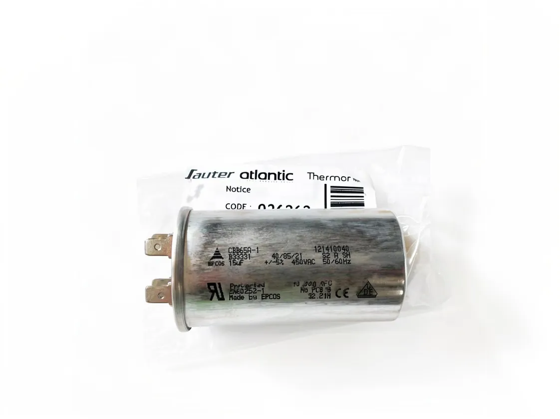 Condensator 015.0uF Thermor Aeromax Premium 230 270VS Compressor lucht-waterwarmtepomp warm tapwater, onderdeelnummer 026263