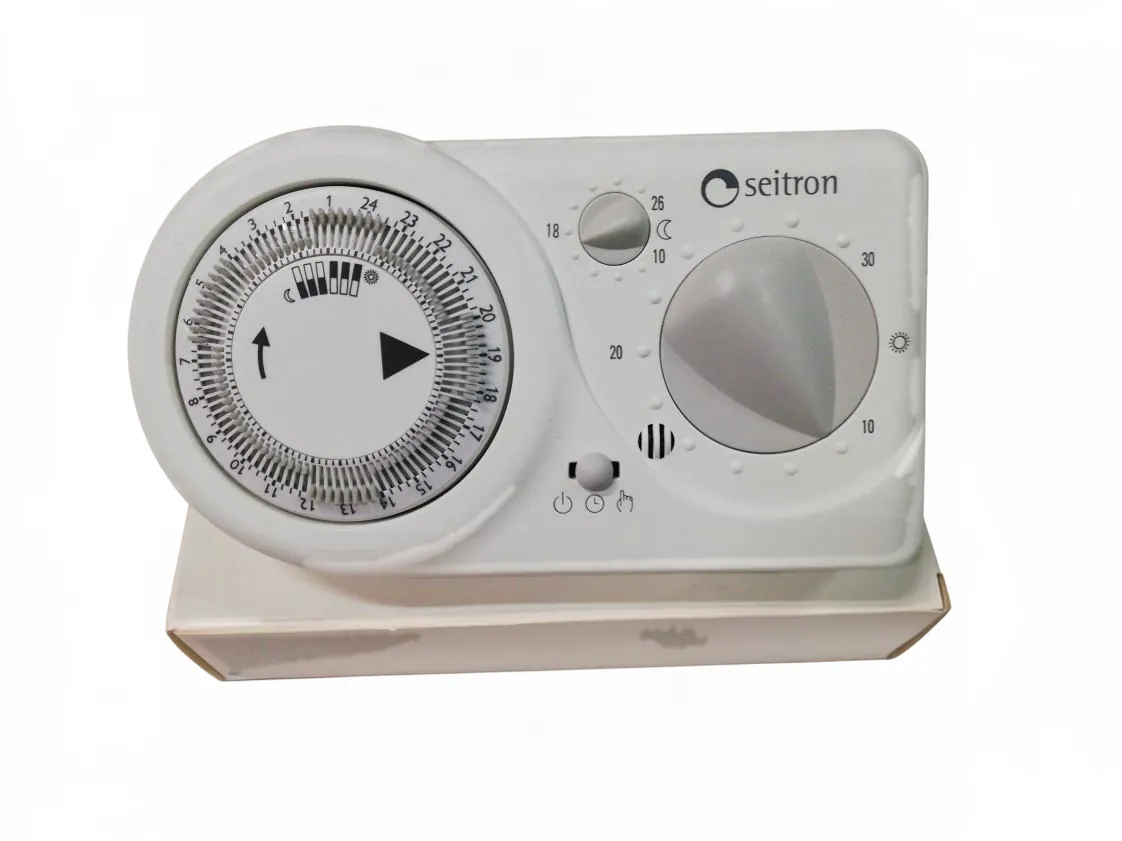 Seitron Tempora analoog dagelijks klokthermostaat, onderdeelnummer TCEGI0BI