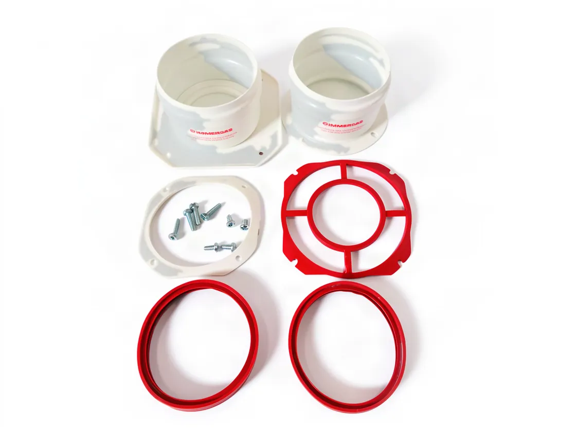 Kit SPC 80-80 Immergas Uscita Gas Verticale Biflusso Alluminio, codice ricambio 3.011570