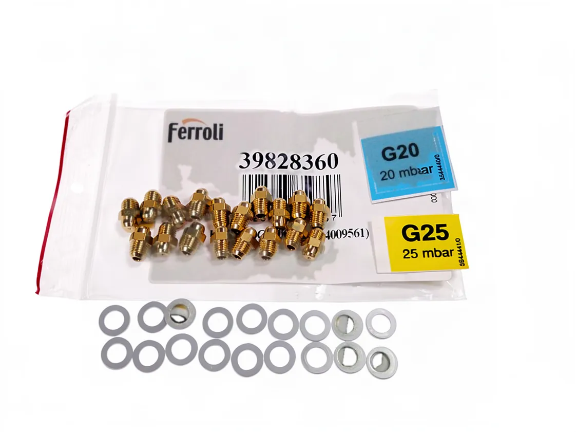 Kit trasformazione Ferroli Divatop LN 24 (18uds x 1mm.) metano, codice ricambio I39828360