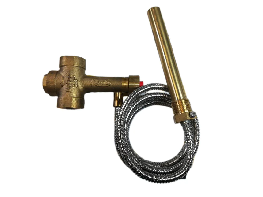 Vanne de décharge thermique 3/4" Danfoss (97º) avec double bulbe, référence GA-011077