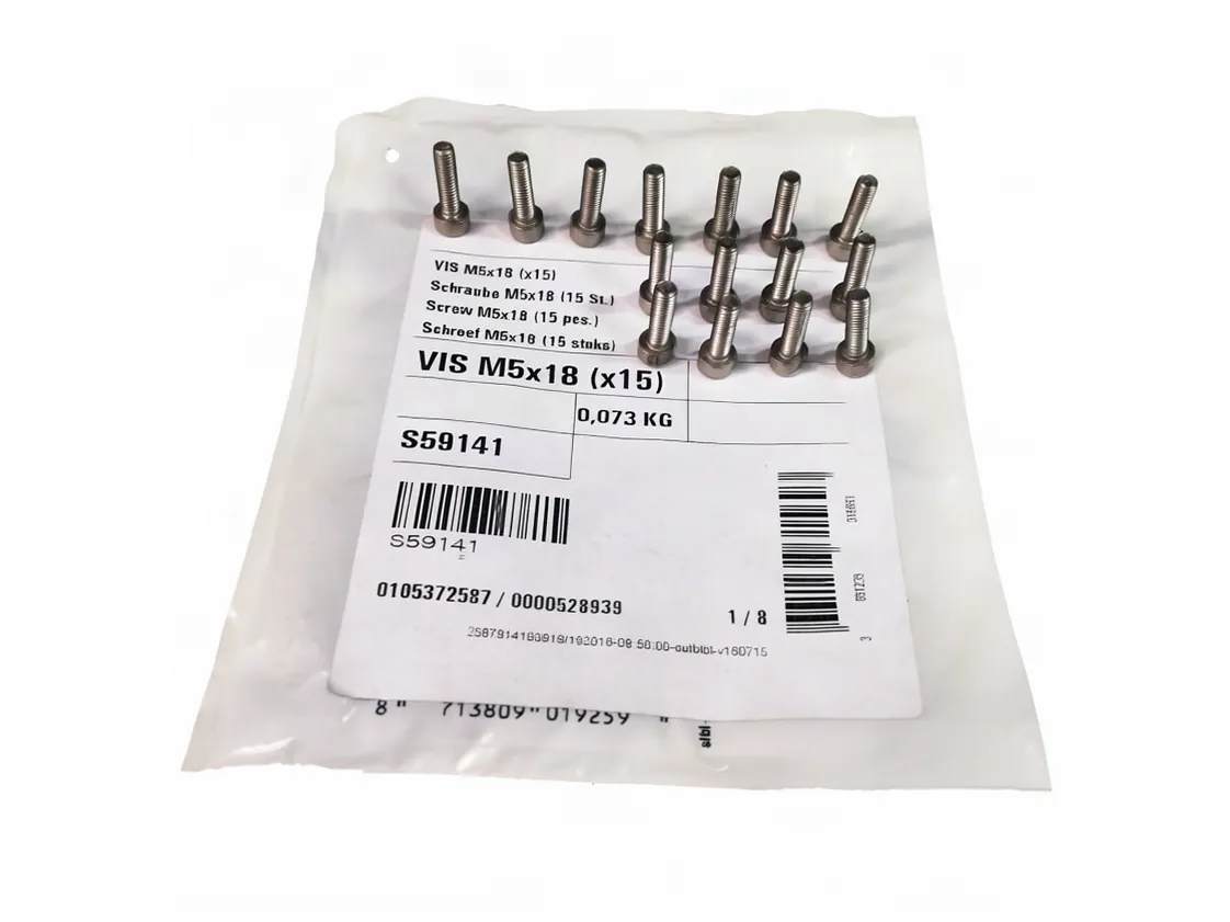 Vite De Dietrich MCR24/28BIC M05x18mm (kit 15uds), codice ricambio S59141