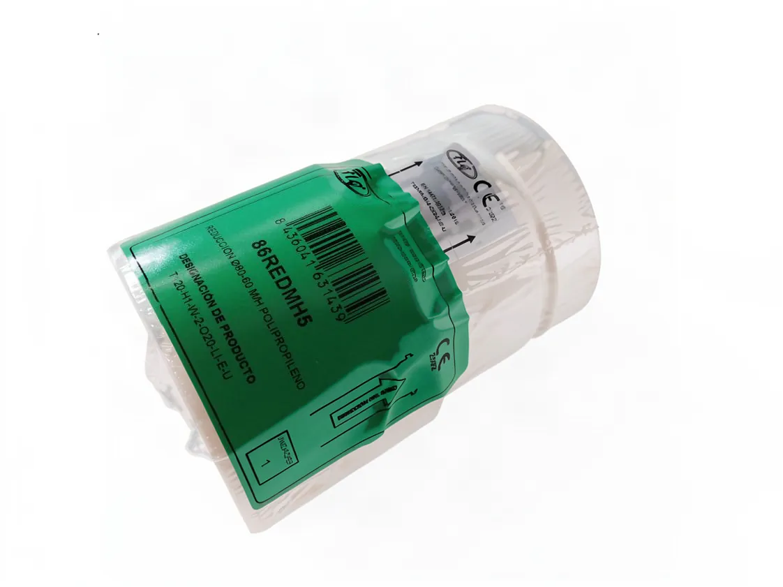 Reducer 080M - 060H polypropylene, part number 86REDMH5