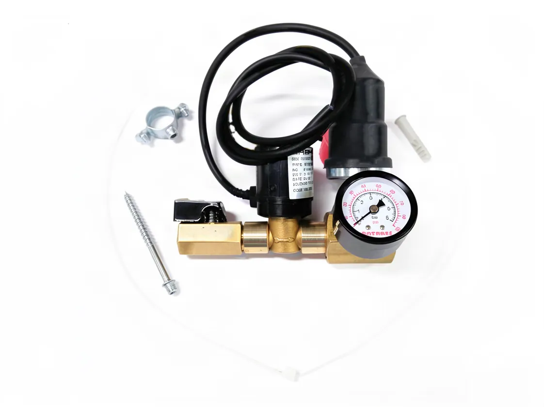 Llave llenado automático 1/2 Con Electroválvula y Presostato. Conexiones a 3/8H, referencia JZ-004488