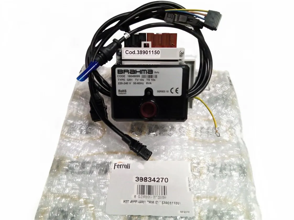 Boîte de contrôle brûleur fioul Ferroli Sun G6 (Brahma Type FR1-Type GR1) 18049000, référence Q39834270