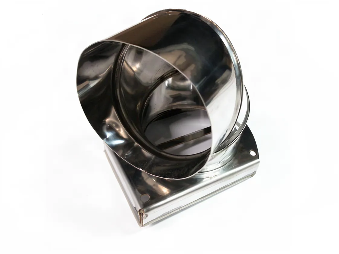 Adapter Domusa burner intake Ø80 stainless steel, part number CGAS000220