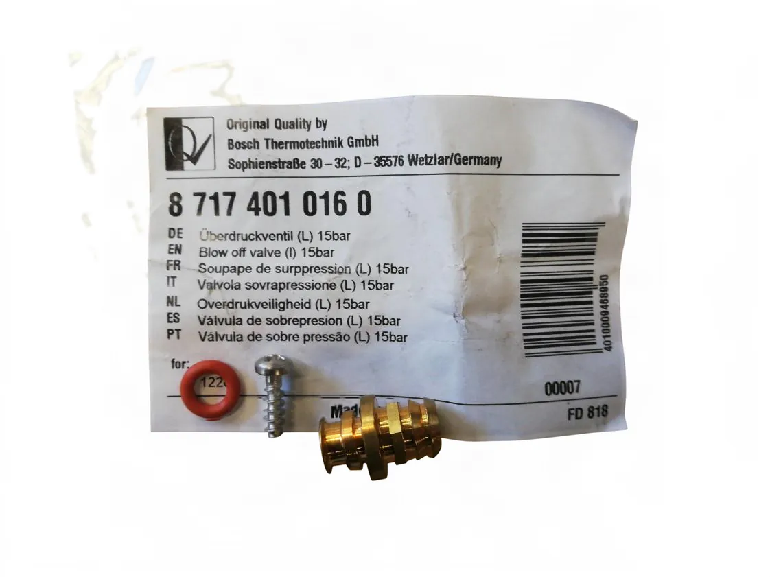 Válvula seguridad Junkers ZWE24-3MFAD 1,5bar, referencia 87174010160