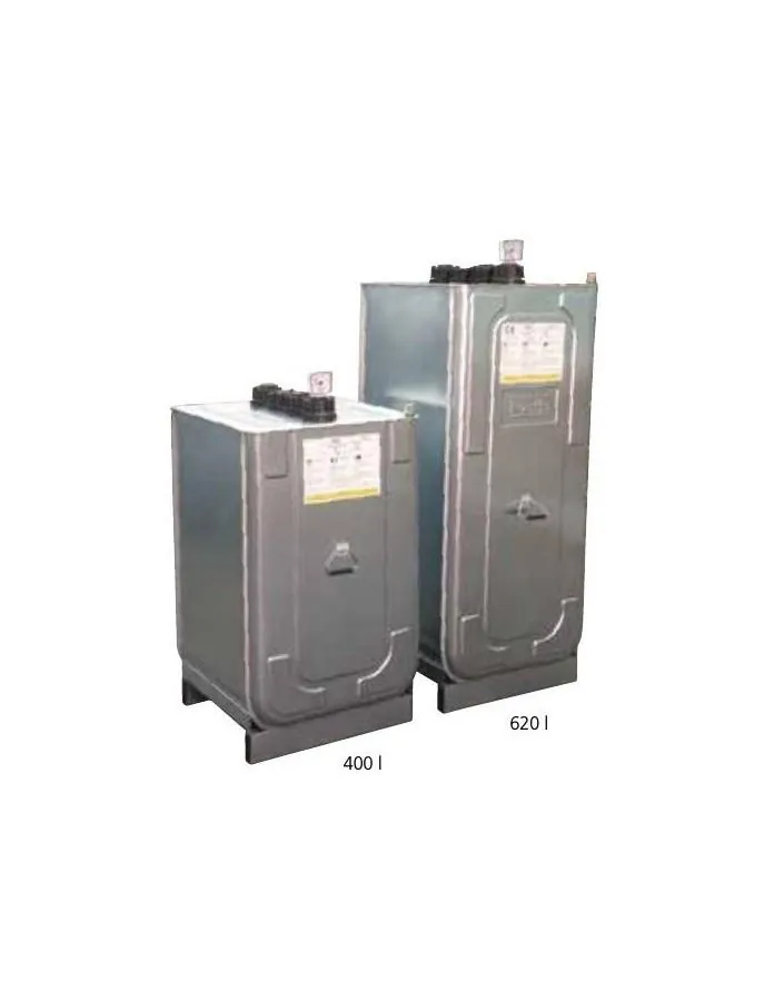 Depósito de gasóleo Roth DUO System 0400 Parede dupla metálica com palete e indicador Med.750 x 700 x 1210mm altura, referência RR-024716
