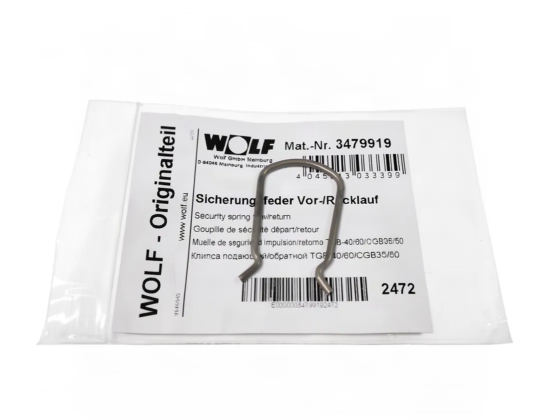 Muelle Wolf TGB seguridad impulsión/retorno, referencia 3479919