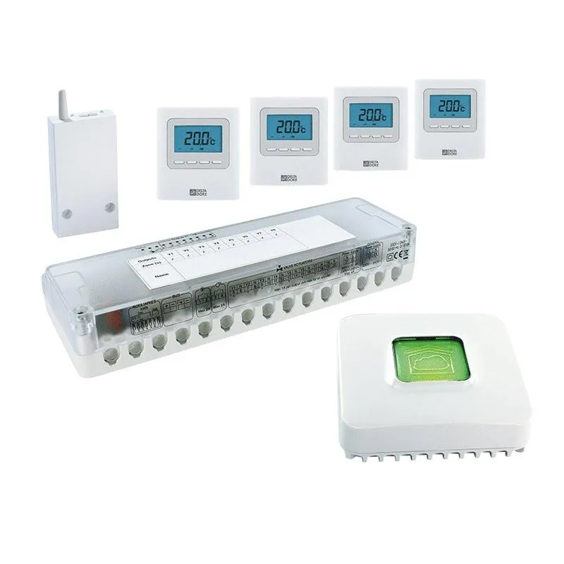 Pack Delta Dore 8000 "RF" regolazione controllo idraulico 4 zone per RF, codice ricambio 6053069