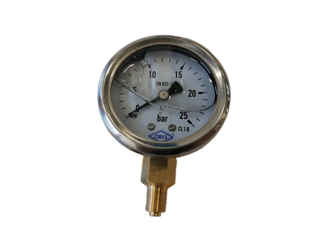 Manomètre glicérine 0-025 bar Ø40mm 1/8M vertical, référence 310776700