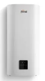 Termoacumulador elétrico Ferroli 80 litros TITANO duplo tanque WiFi TWIN80 Med.Ø542x1077mm, referência GRZ56JKA