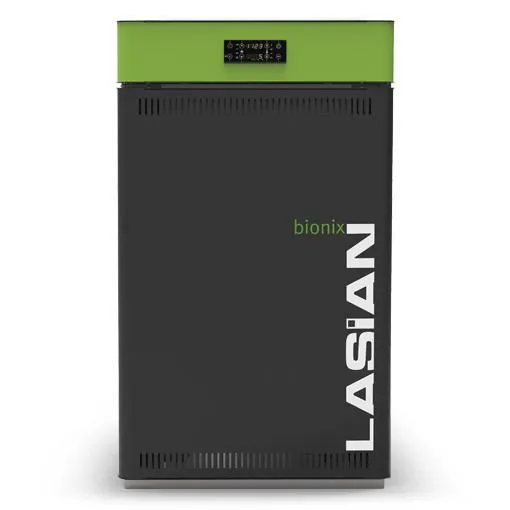 Caldera pellet Lasian Bionix 24 24kw y Tolva de 70Kgr, referencia 12524