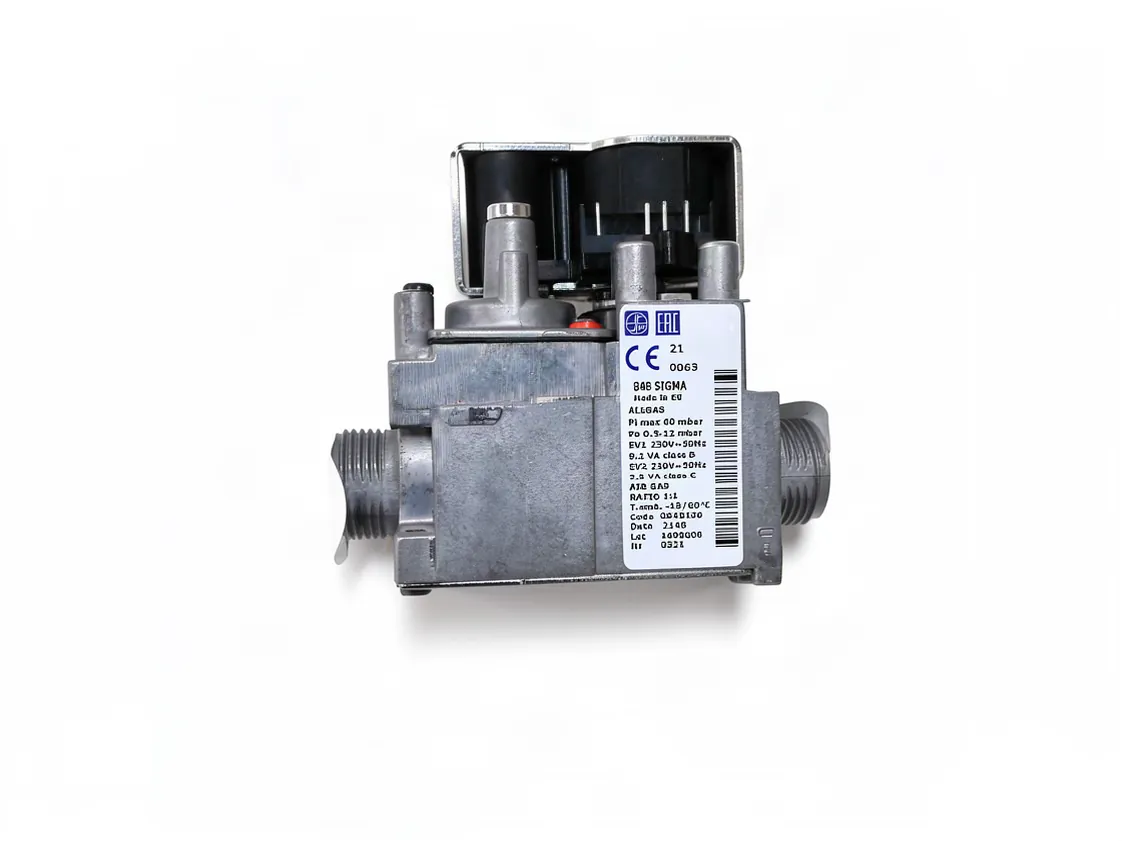 Válvula gas Sit 848 sigma 220V Compatible con 1.018472 - 1.039626 - 2796036 - 8603051 - 022004879, referencia KR-024302