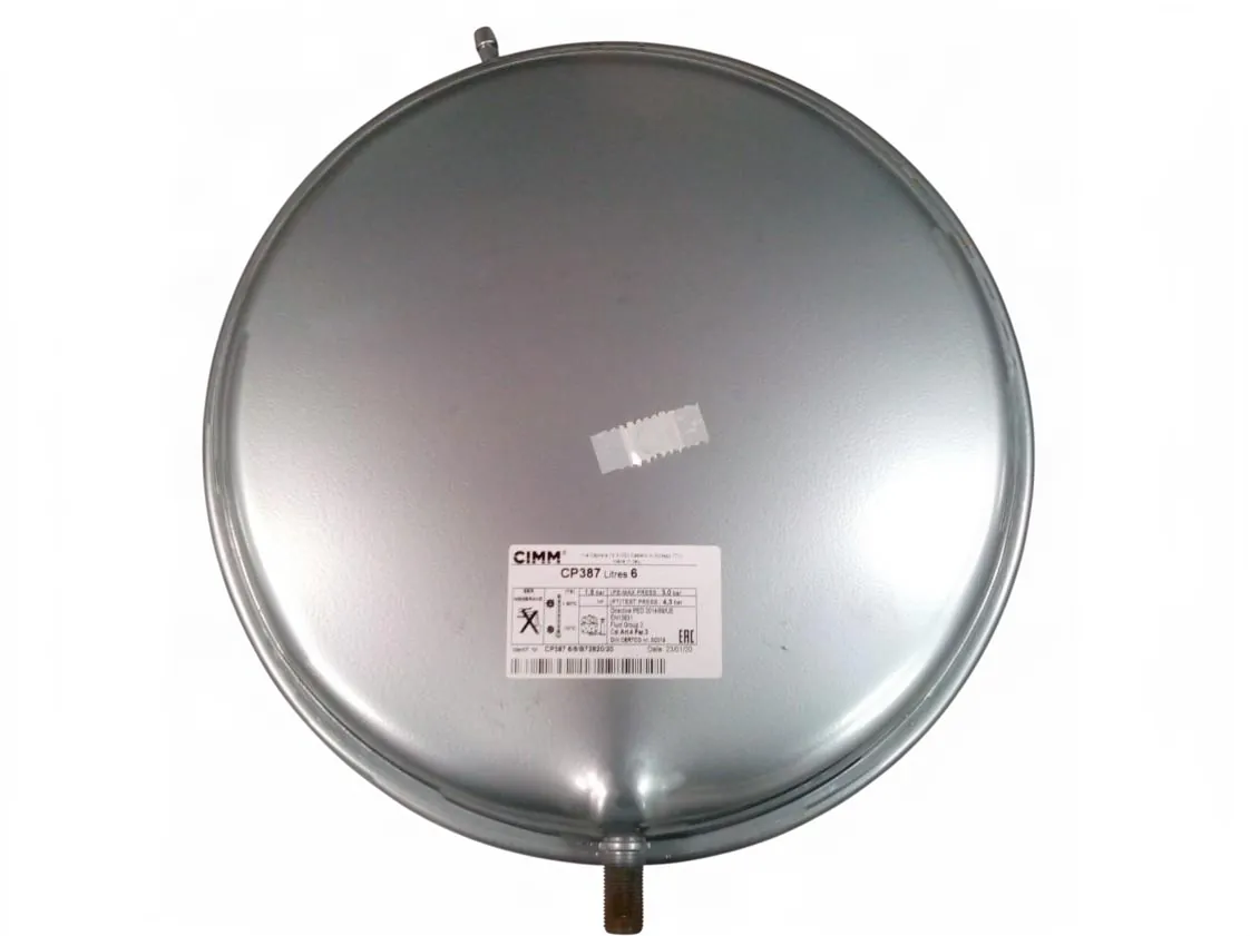 Vaso de expansão circular 06L-3/8-Ø390x70mm.Posición 180º. Vaillant VMW 242/2-3, referência 181061-C