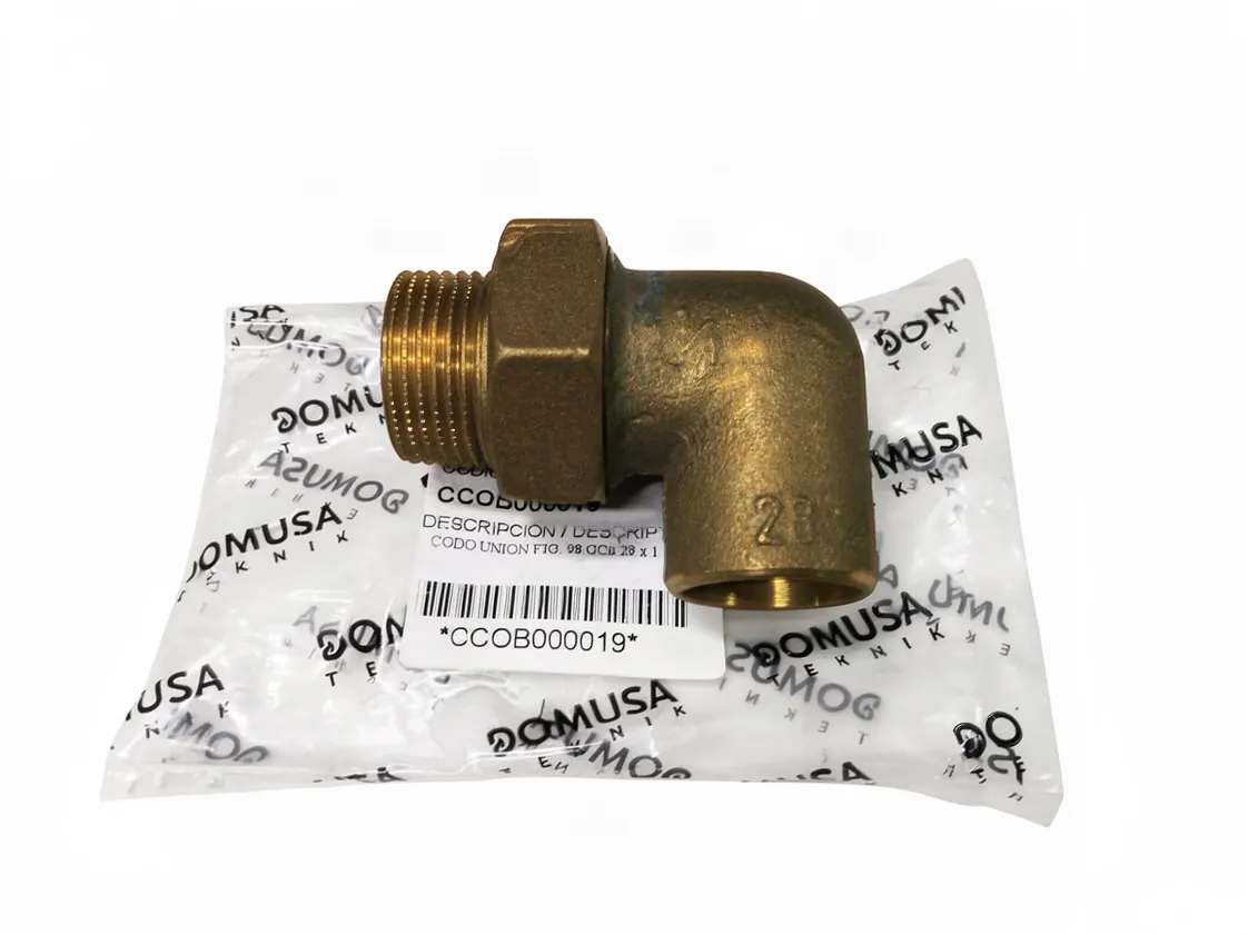 Elbow Domusa MCF 40DX Conical union 1"x28mm, part number CCOB000019