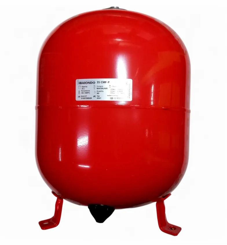Vaso di espansione riscaldamento 035 Litri con attacco 3/4-Ø360x480mm, con piedini (Ibaiondo CMF-P), codice ricambio 02035345